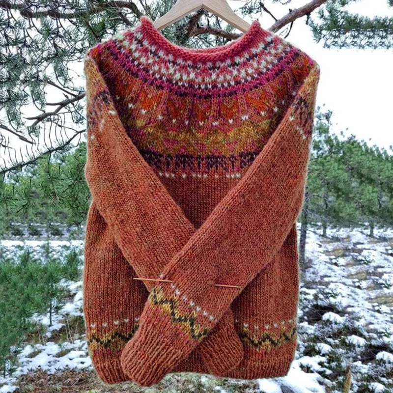 Men's Vintage Geometric Knit Sweater