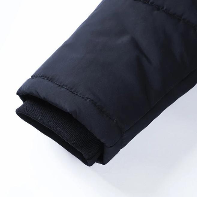 Men's Warm Hooded Jacket with Fur Collar