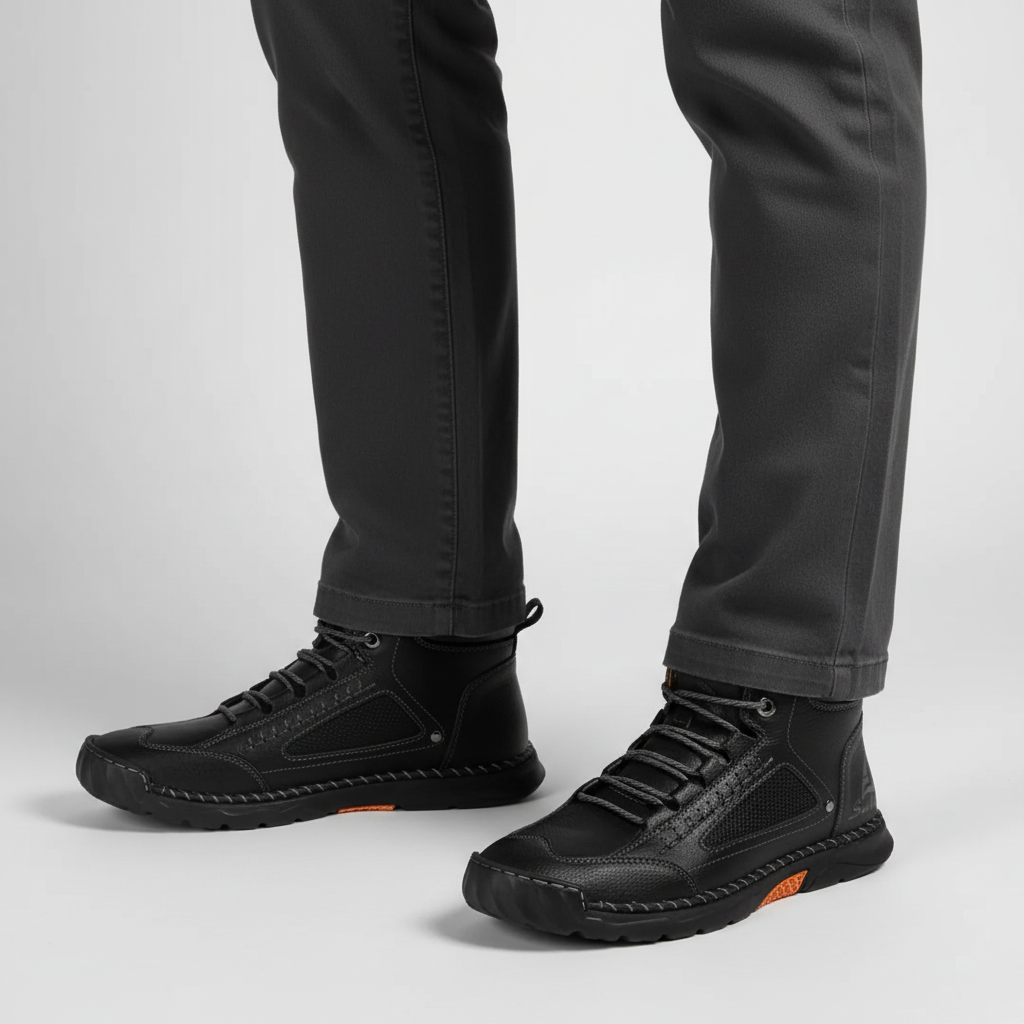 Men's Waterproof Ankle Boots with Flexible Sole