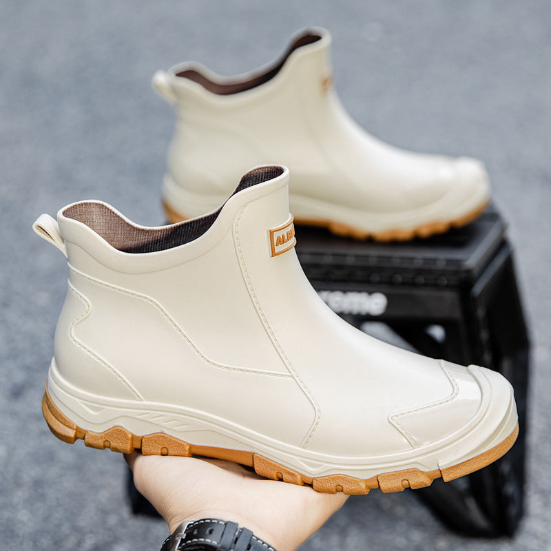Men's Waterproof Rubber Boots with Slip-Resistant Sole and Flexible Entry Charly