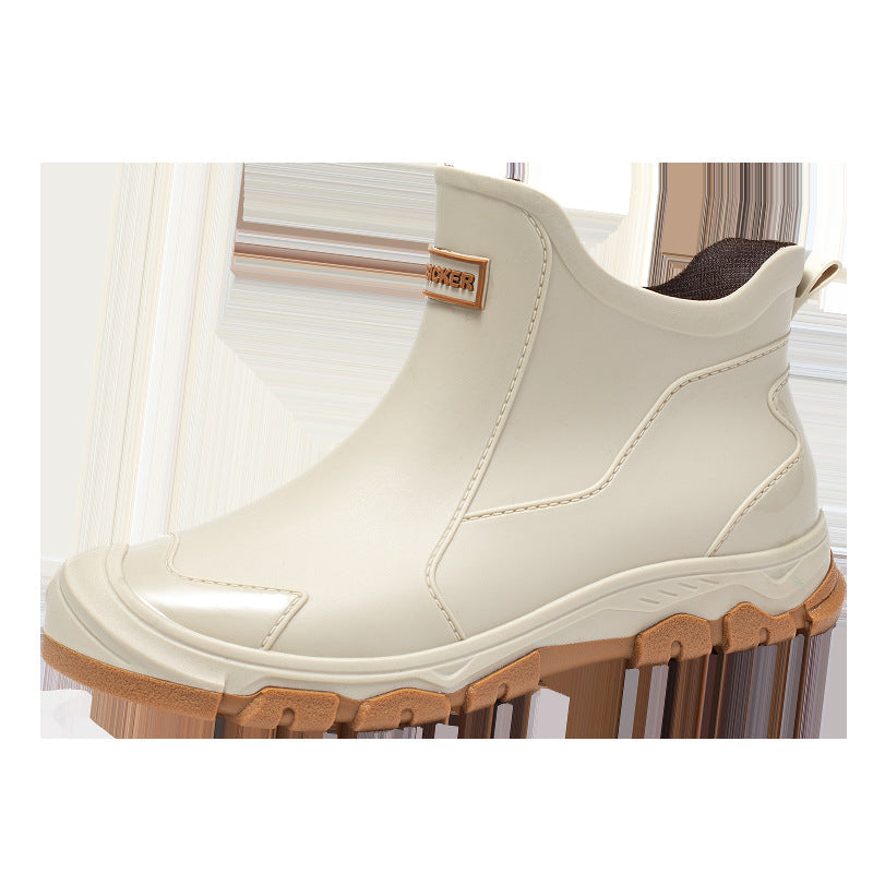 Men's Waterproof Rubber Boots with Slip-Resistant Sole and Flexible Entry Charly