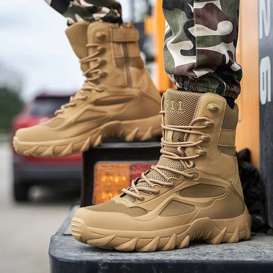Men's Waterproof Tactical Boots for Challenging Terrains