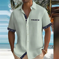 Men's Short Sleeve Shirt with Contrast Detail