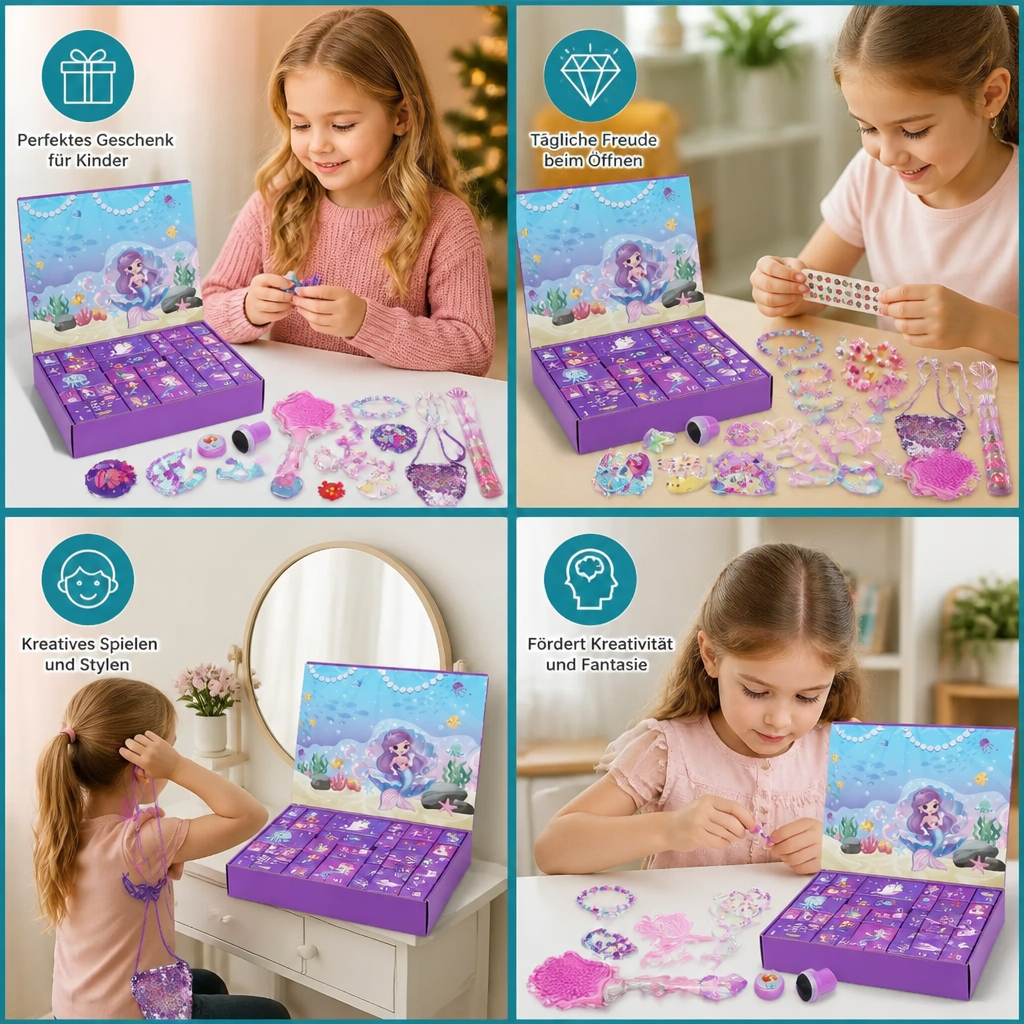 Mermaid Advent Calendar – 24 Days of Hair Accessories & Surprises