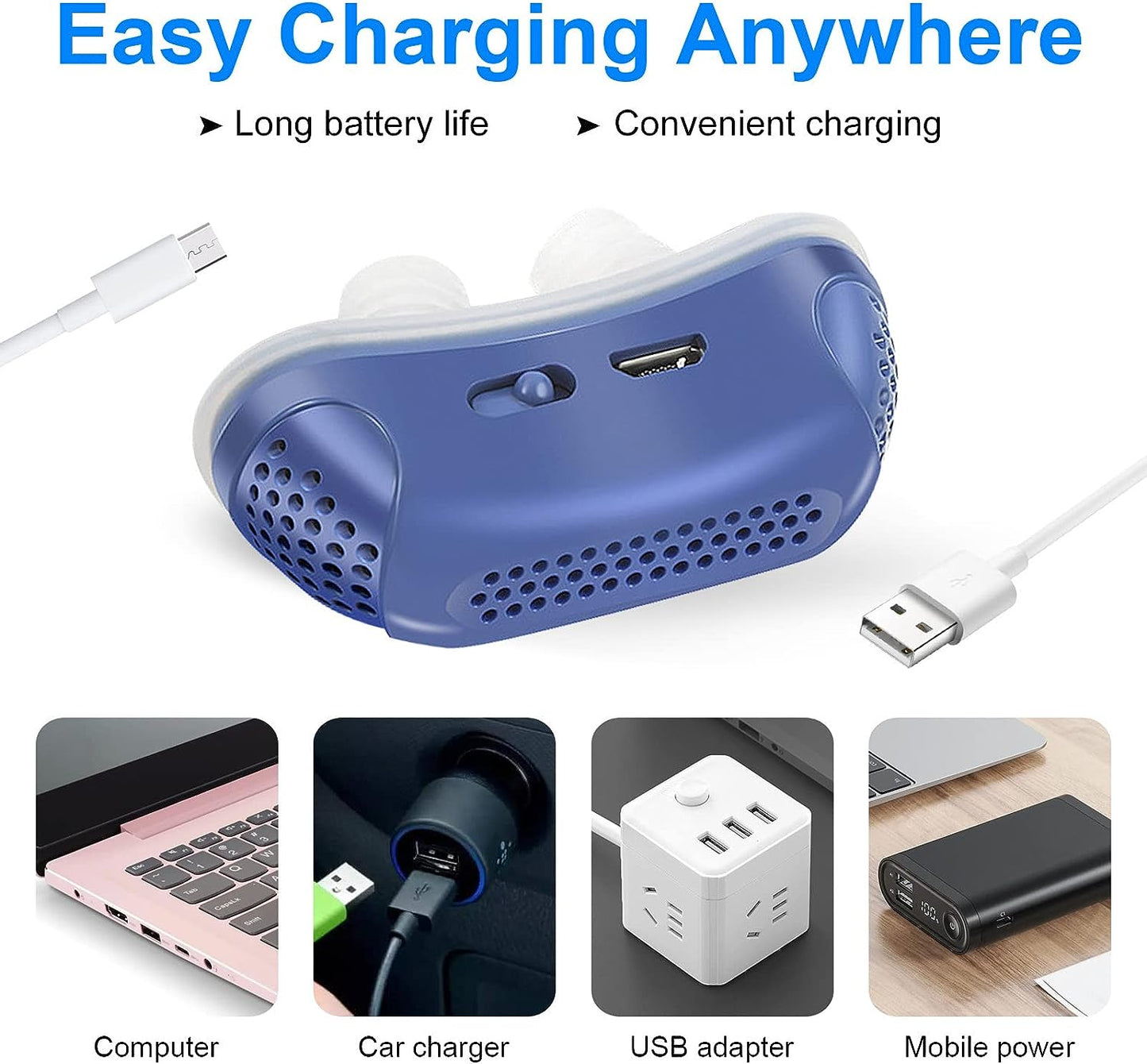 Micro CPAP Device for Sleep and Anti-Snoring - CPAP Alternative