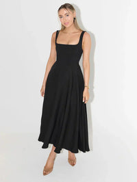 Sisica | Flattering Square Neck Midi Dress