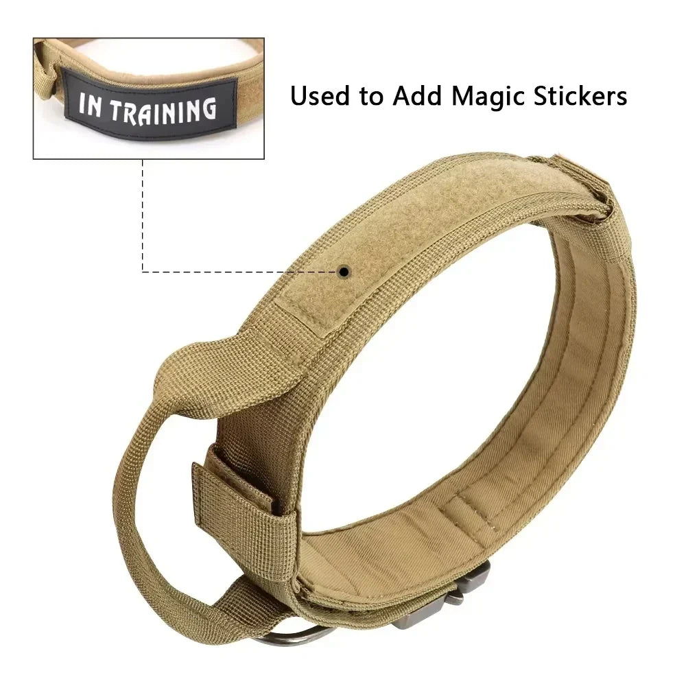 Military Grade Tactical Dog Collar with Control Handle