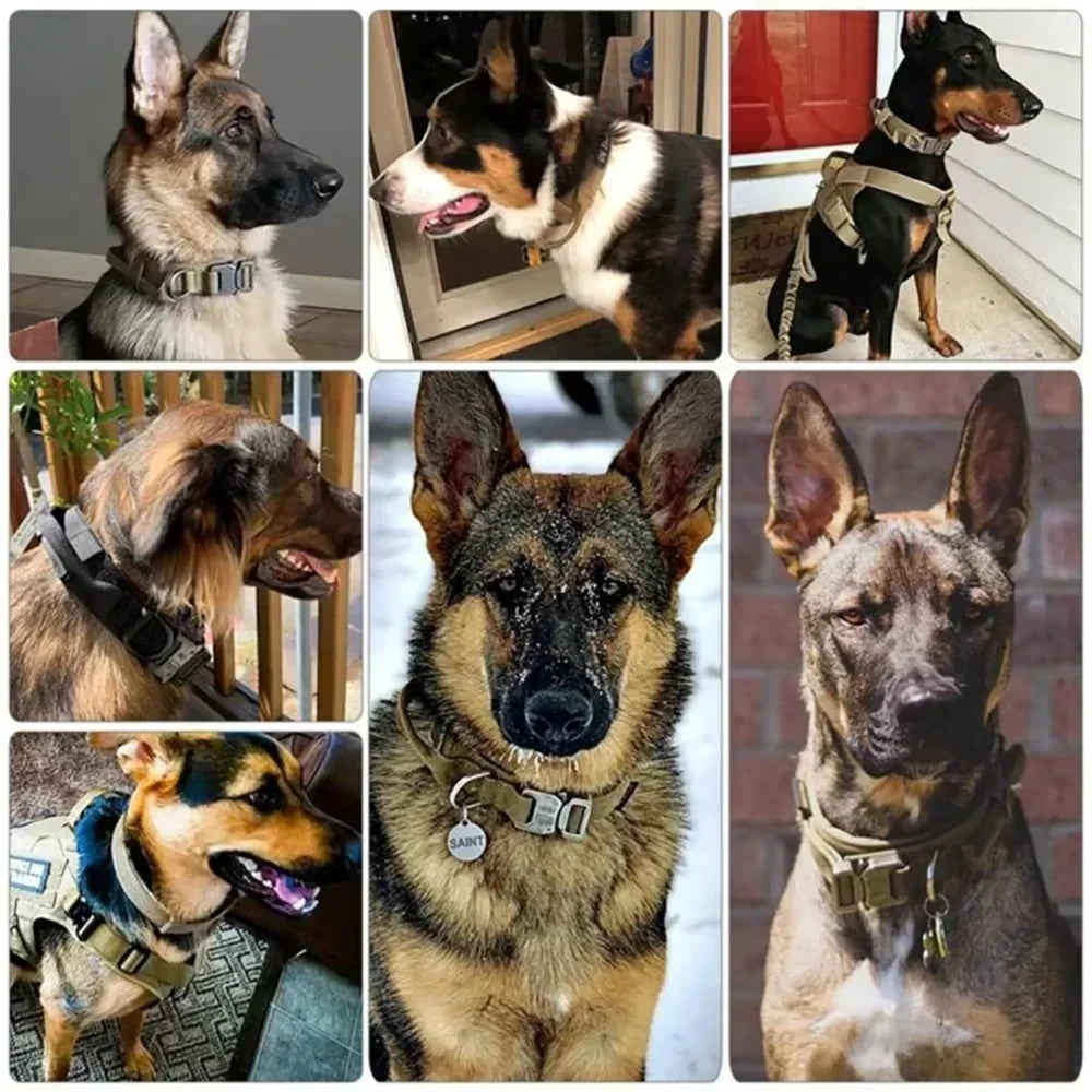 Military Grade Tactical Dog Collar with Control Handle