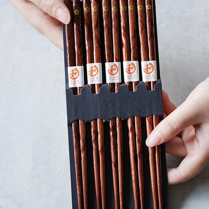 Miyabi | Golden Sakura Wooden Chopstick Set | Charly