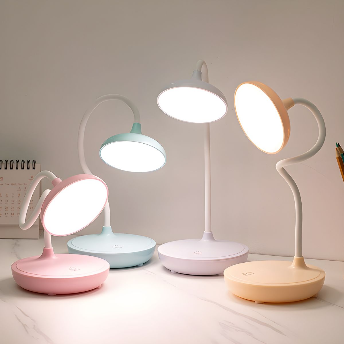 Modern Rechargeable LED Table Lamp with Touch Control