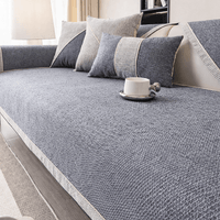 NATURWEFT | Grippy Cotton-Linen Sofa Protector for Any Season
