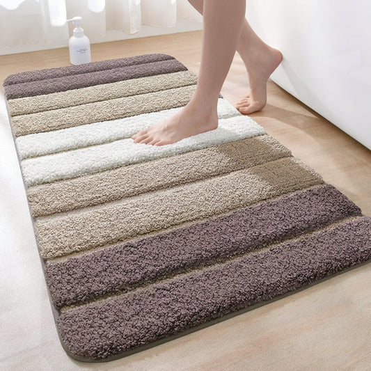 Non-Slip Microfiber Absorbent Bathroom Floor Rug Mat