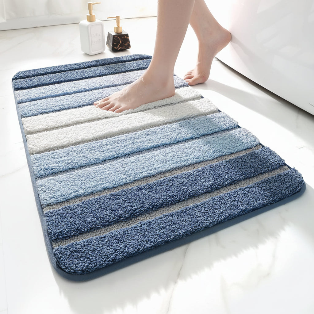 Non-Slip Microfiber Absorbent Bathroom Floor Rug Mat