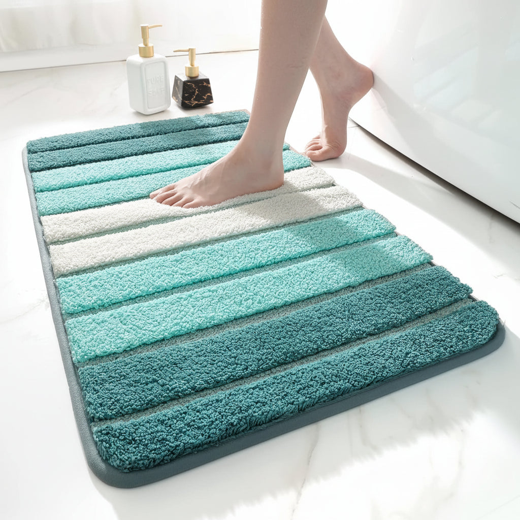 Non-Slip Microfiber Absorbent Bathroom Floor Rug Mat