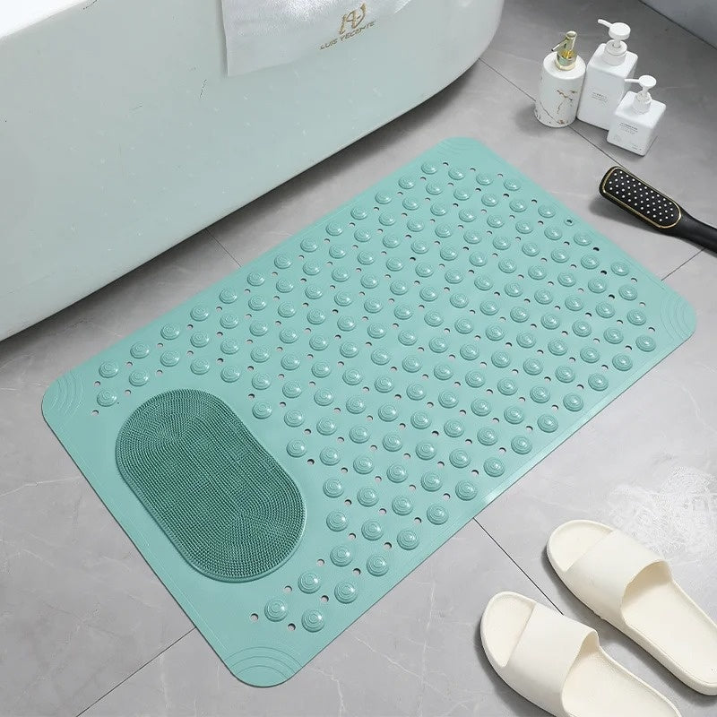 Non-Slip Shower Mat with Foot Scrubber