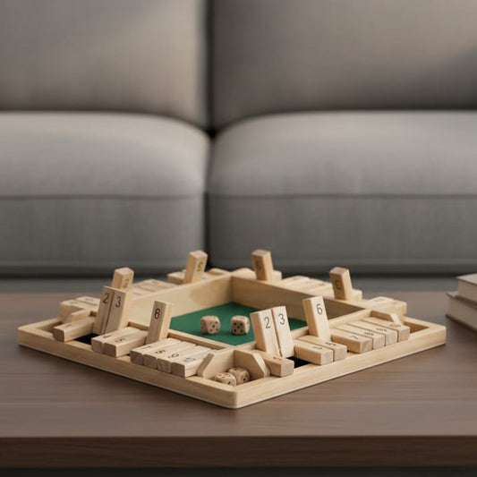 NUMBER ADVENTURE – Montessori wooden dice game for number comprehension, logic & concentration