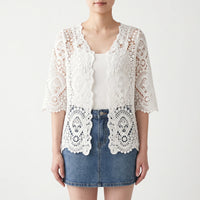 Open-Front Crochet Cardigan