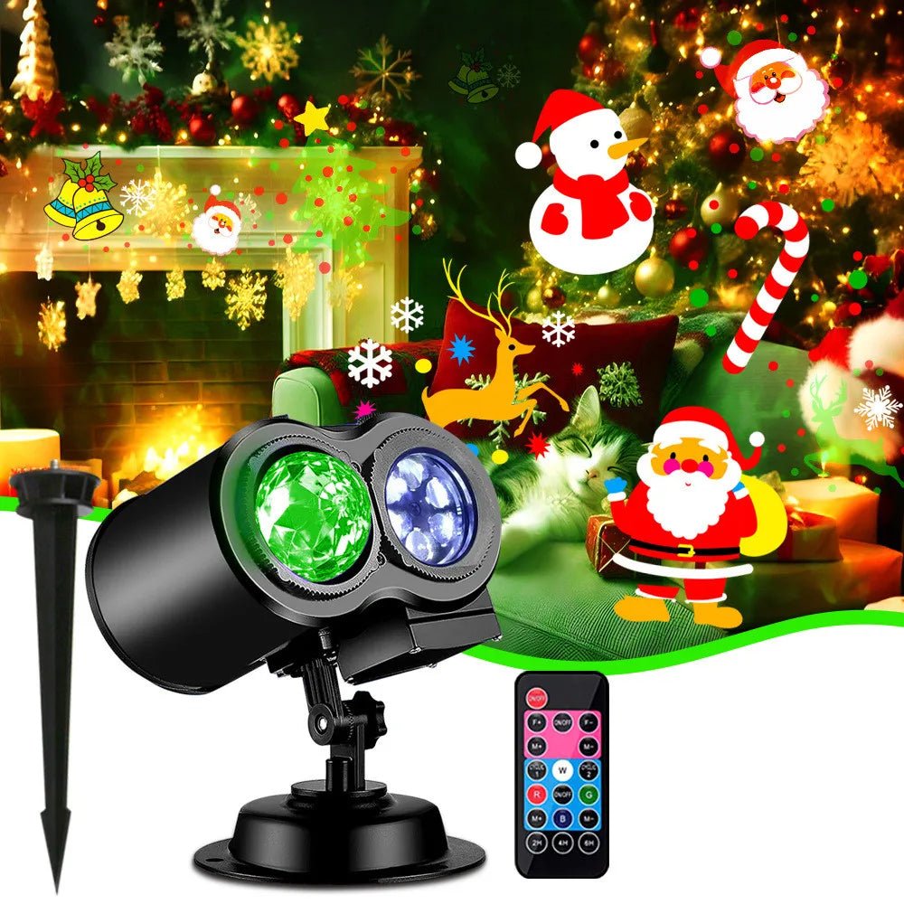 Outdoor Christmas Light Projector with 16 Holiday Patterns for Festive Decoration