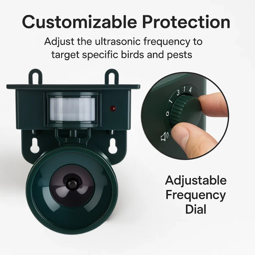 Outdoor Motion Sensor Bird Deterrent & Pigeon Repeller