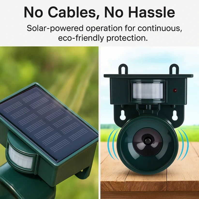 Outdoor Motion Sensor Bird Deterrent & Pigeon Repeller