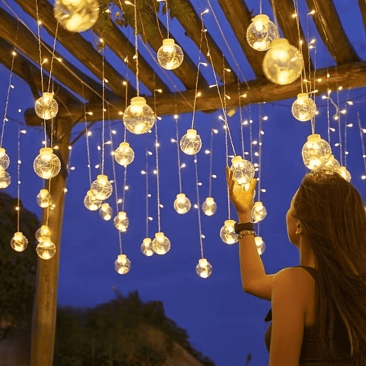 Outdoor Solar Bubble String Lights - 8 Modes