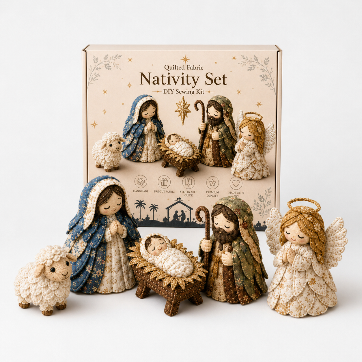Patchwork Fabric Nativity Sewing Kit