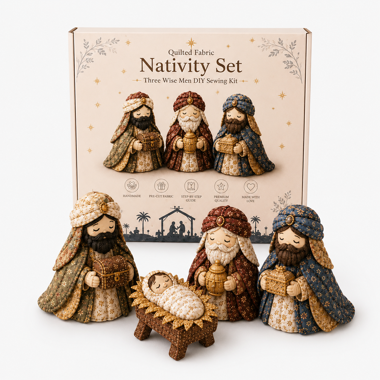 Patchwork Fabric Nativity Sewing Kit