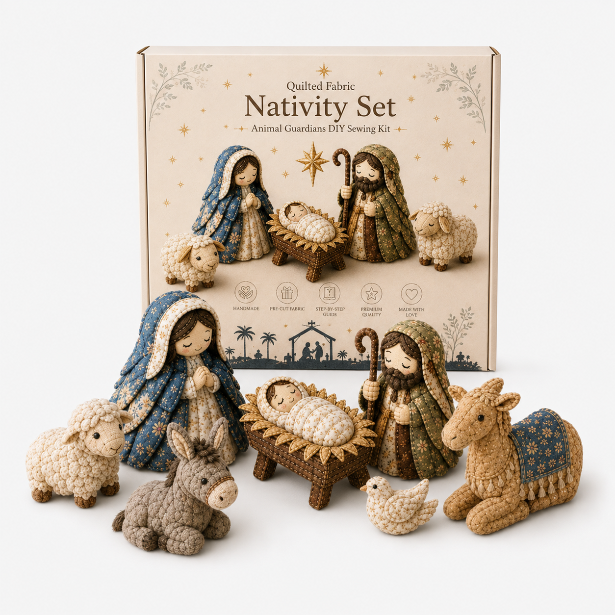 Patchwork Fabric Nativity Sewing Kit