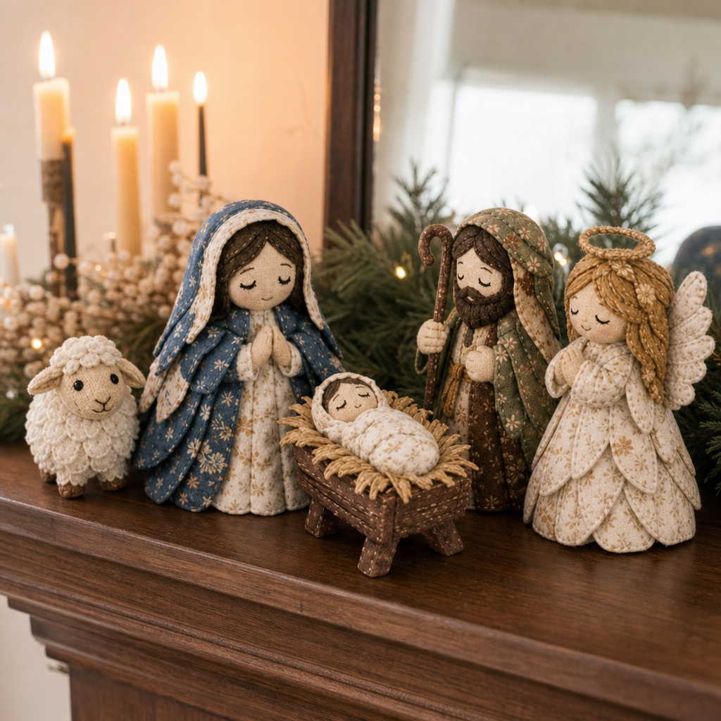 Patchwork Fabric Nativity Sewing Kit