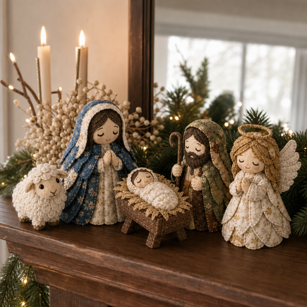 Patchwork Fabric Nativity Sewing Kit