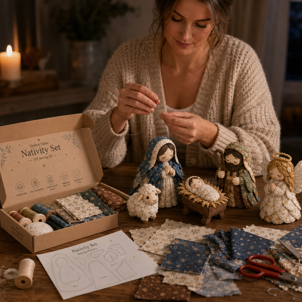 Patchwork Fabric Nativity Sewing Kit
