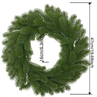 Plastic Pine Needle Christmas Wreath