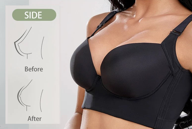 Plus-size push-up bra with deep cups.