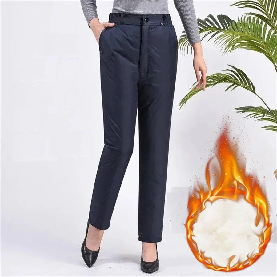 Plus-size straight-cut winter down pants