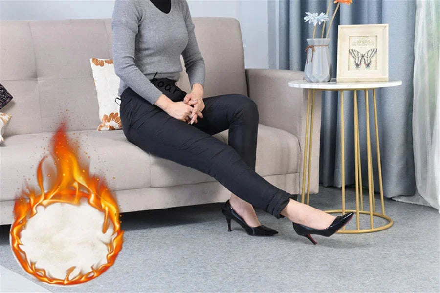 Plus-size straight-cut winter down pants