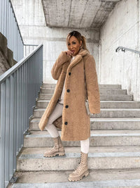 Sisica | Longline Plush Teddy Coat