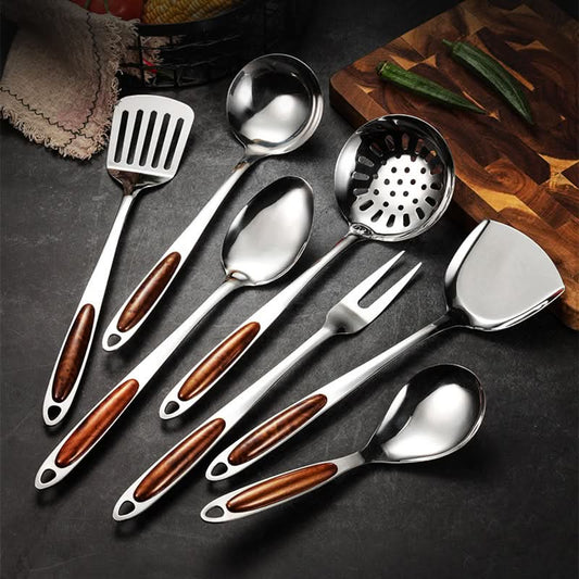 PROCHEF - Stainless Steel Kitchen Utensil Set for Durable, Ergonomic, and Precise Cooking with Stylish Design