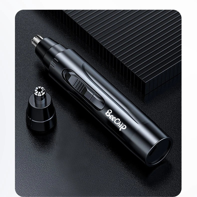 PROFESSIONAL PAINLESS NOSE & EAR HAIR TRIMMER FOR MEN AND WOMEN - RECHARGEABLE