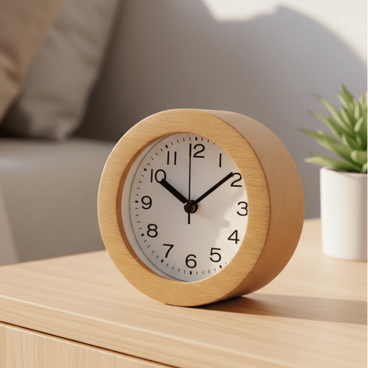 QUIETWOOD – Silent Wooden Alarm Clock for Cozy Bedrooms