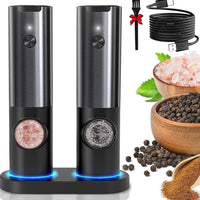 Electric Spice Grinder Set - Rechargeable & Adjustable