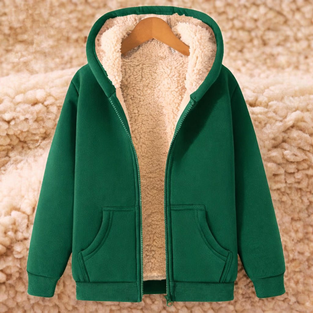 Regular-Fit Lined Hooded Zip-Up Jacket