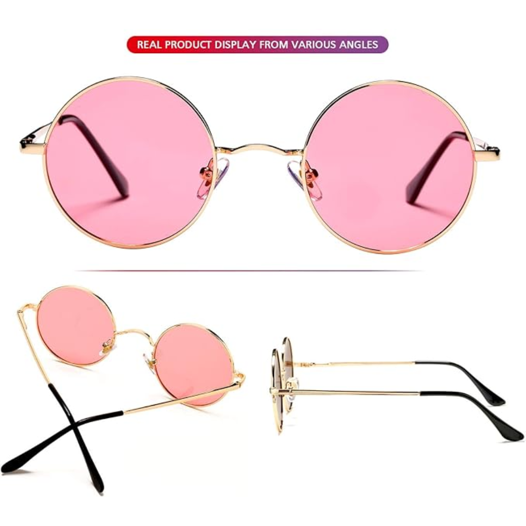 Retro Round Polarized Sunglasses - Lenno