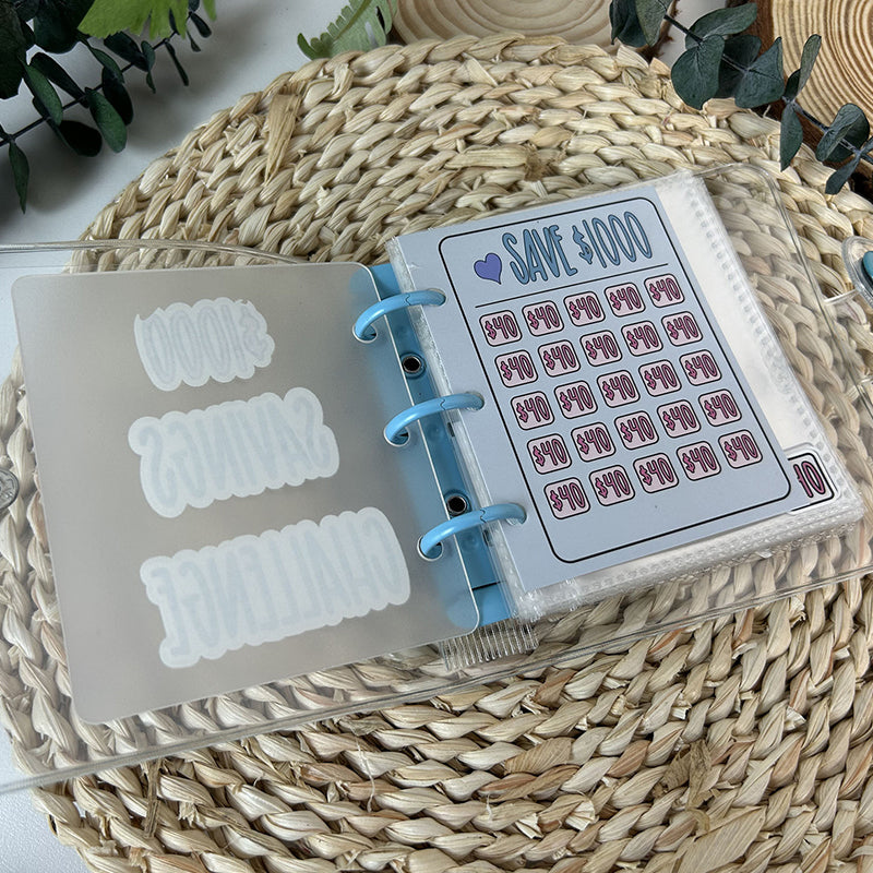 Reusable Vinyl Budget Binder with Cash Envelope Savings Tracker