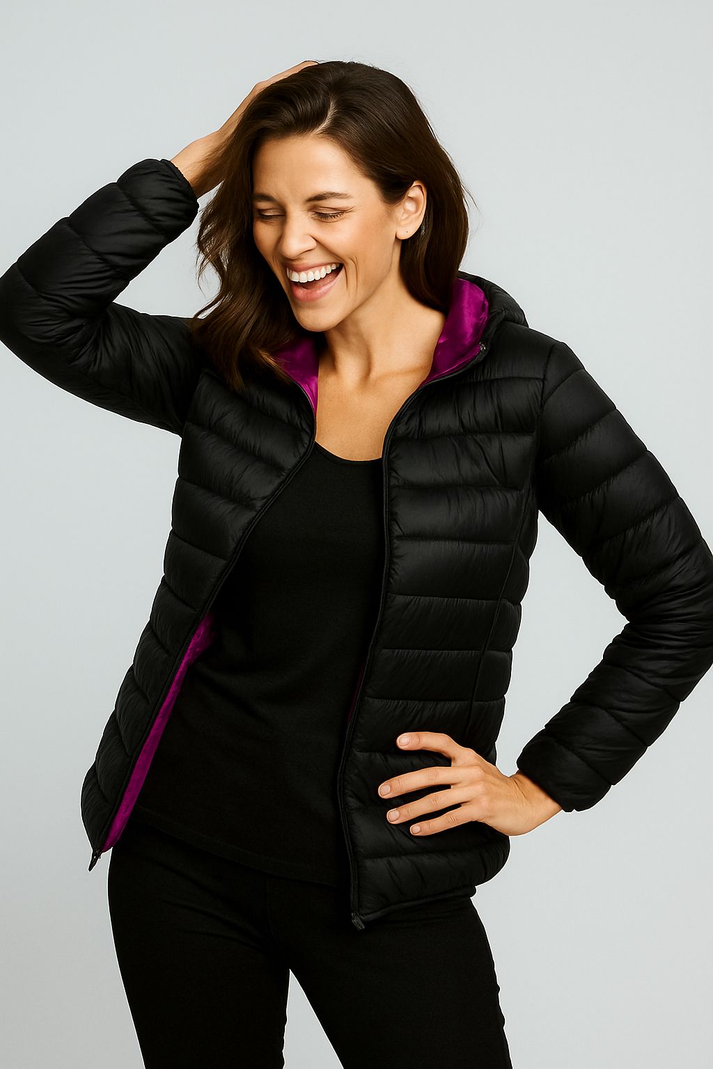 Reversible Hooded Down Jacket