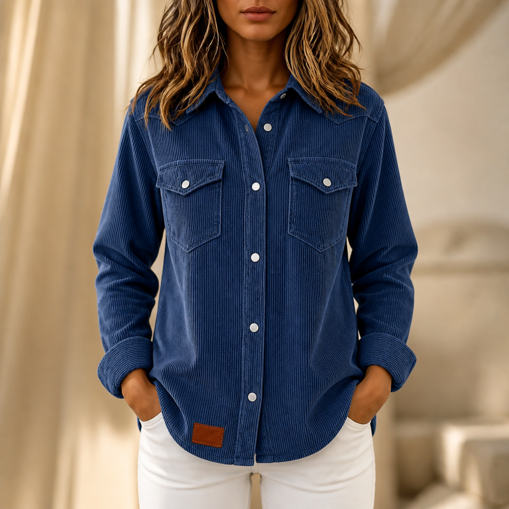 Ribbed Knit Button-Front Shacket