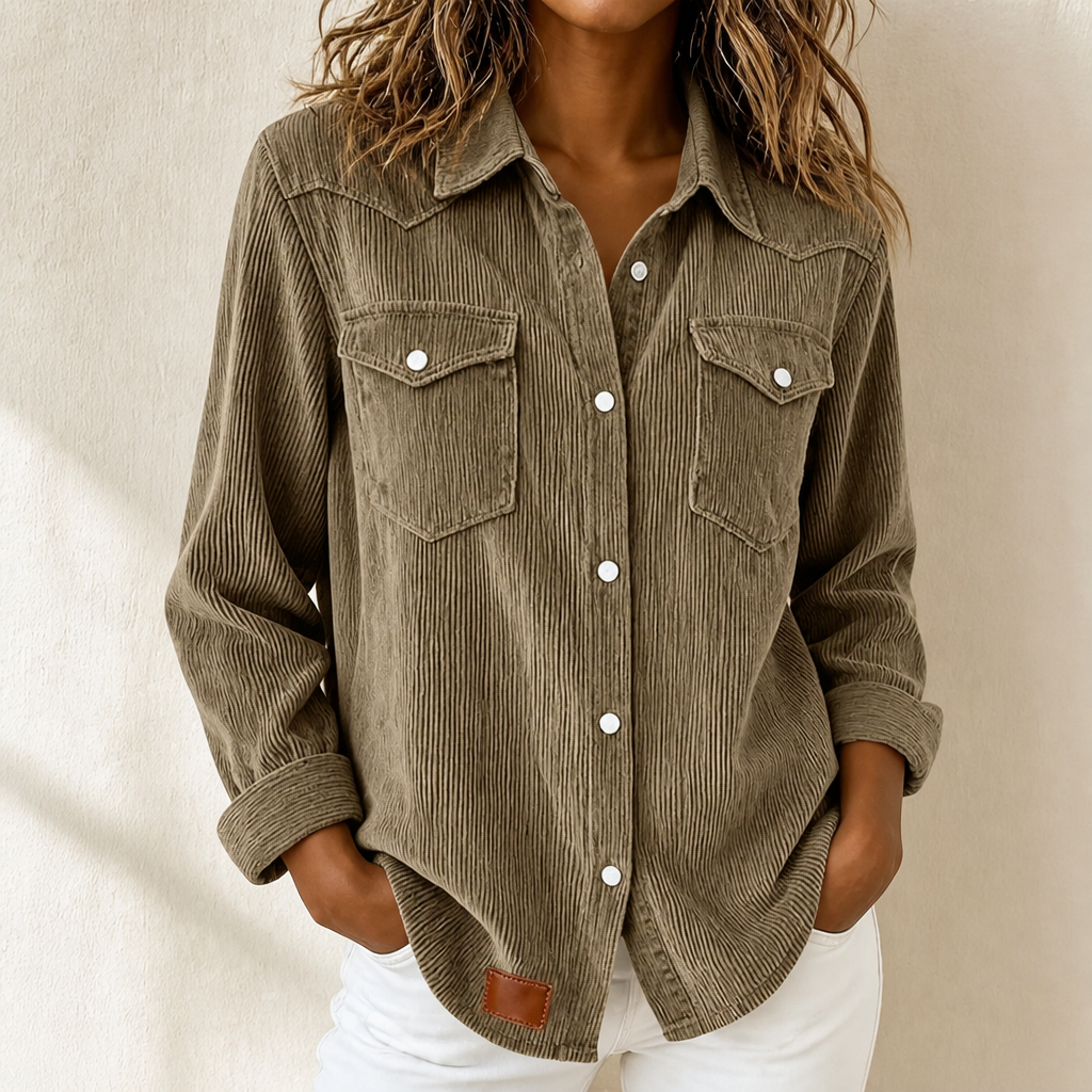 Ribbed Knit Button-Front Shacket