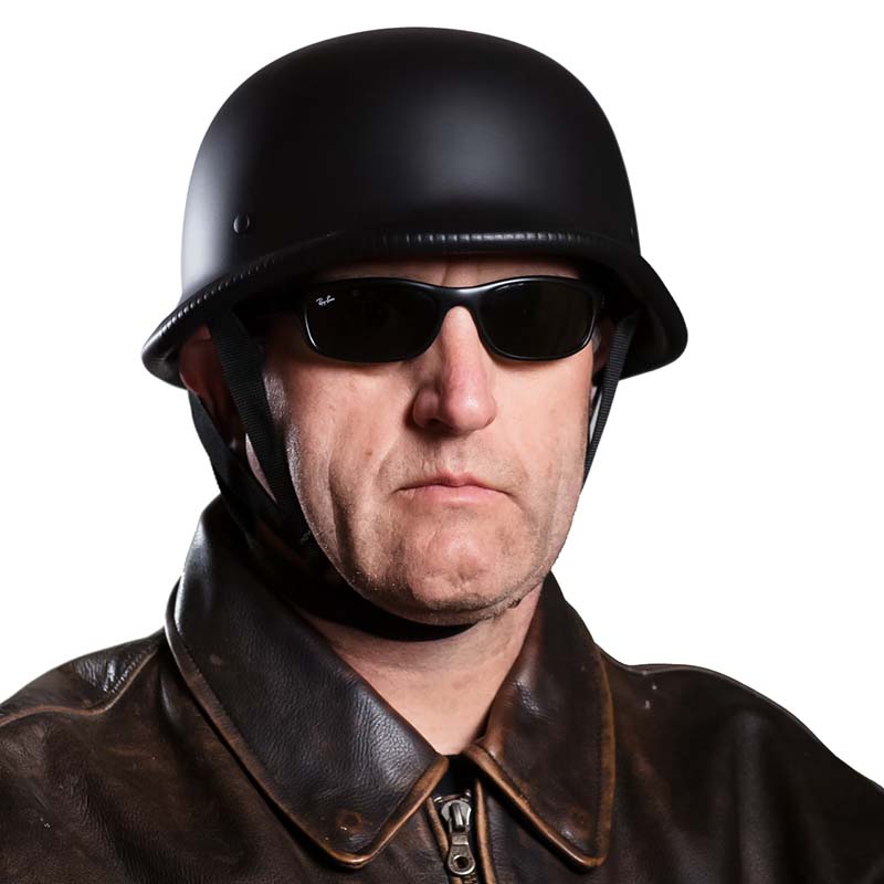 RidgeBolt Vintage Half-Face Helmet ECE DOT Certified