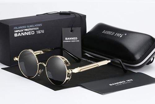 Round Retro Polarized Steampunk Sunglasses – Argo