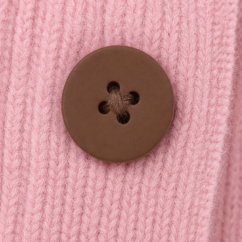 Ruffle Collar Stretch-Knit Cardigan