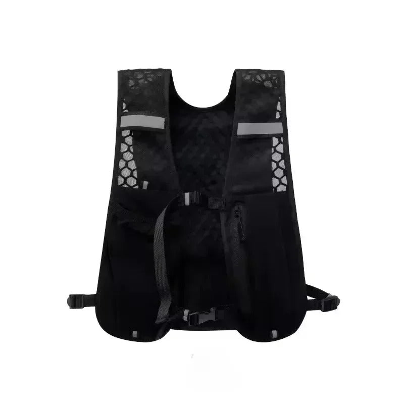 Running Vest with Water Bottle Holder, Reflective Details, and Mobile Pocket